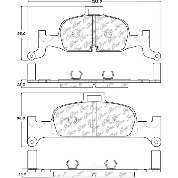 Centric Parts Centric 104.18970 Centric Posi-Quiet Semi-Metallic Disc Brake Pad Sets 104.18970 - main